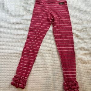 Matilda Jane Pink and White Ruffle Leggings
